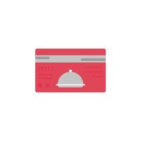 card, cloche, discount, food color vector icon illustration