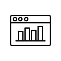 Browser, web site, chart vector icon illustration