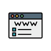 Browser, web site vector icon illustration