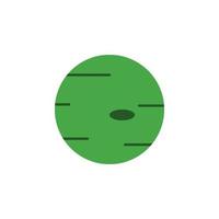 green planet colored vector icon illustration