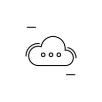 Cloud, networking vector icon illustration