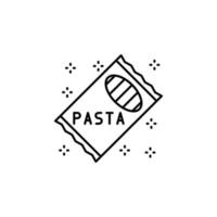 Pocket pasta vector icon illustration