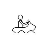 jet skiing sign vector icon illustration