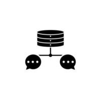 chat, data, database vector icon illustration