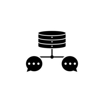 chat, data, database vector icon illustration