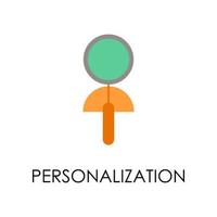 colored personalization vector icon illustration