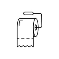 Toilet, paper vector icon illustration