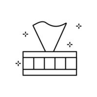 Napkins, box vector icon illustration