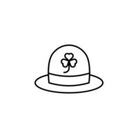 sombrero, sombrerería, Irlanda vector icono ilustración