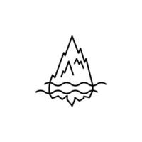 Ocean, glacier vector icon illustration