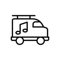 Music caravan vector icon illustration