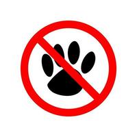 prohibido animales vector icono ilustración