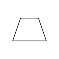 Geometric shapes, trapezoid vector icon illustration