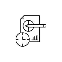 Time management, analysis, analytic, data, management, time vector icon illustration
