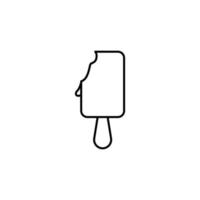 Ilustración de icono de vector de helado