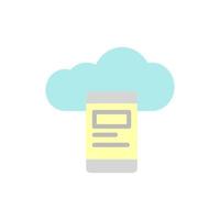 Cloud, telephone vector icon illustration