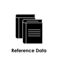 books, reference data vector icon illustration