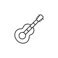 Ilustración de icono de vector de guitarra