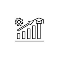 Study chart analytics vector icon illustration