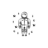 Cosmonaut vector icon illustration