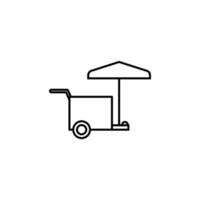 bench on wheels vector icon illustration