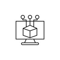 software, bloquear cadena vector icono ilustración