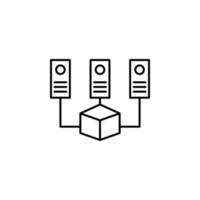 mining, block chain vector icon illustration
