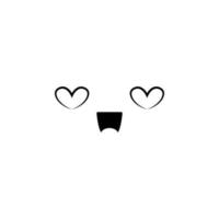 eyes with hearts vector icon illustration
