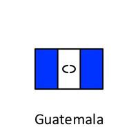 nacional bandera de Guatemala en sencillo colores con nombre vector icono ilustración