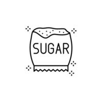 Sugar package vector icon illustration