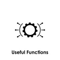 gear, useful functions vector icon illustration