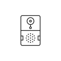 Smart doorbell vector icon illustration