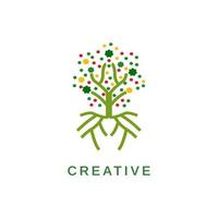 Tree Of Life Logo Design Illustration,Isolated On White Background vector