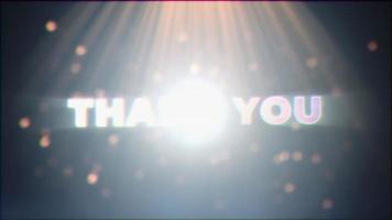 Thank you beautiful cinematic title abstract background video