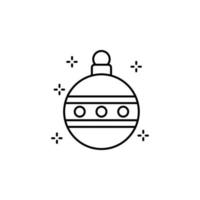 Christmas, ball vector icon illustration