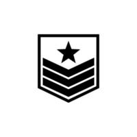 military badge on the sleeve vector icon illustration