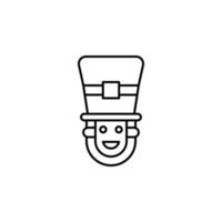 face, saint Patrick, Ireland vector icon illustration
