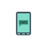 message on the smart phone vector icon illustration