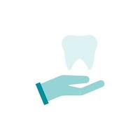 Dentistry, dentist, doctor, give, hospital teeth tooth color vector icon illustration