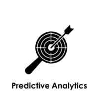 target, predictive analytics vector icon illustration