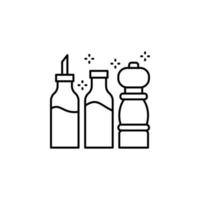Condiments bottles vector icon illustration