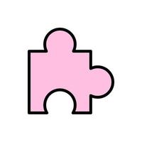 Puzzle, toy vector icon illustration