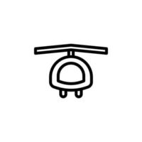 helicóptero vector icono ilustración