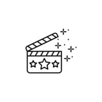 Fame clapperboard film vector icon illustration