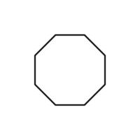 geométrico formas, octágono vector icono ilustración