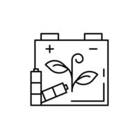Energy, plant, battery vector icon illustration