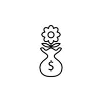 money plant vector icon illustration