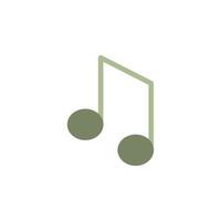 musical note vector icon illustration