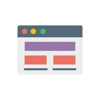 Browser, web site, pictures vector icon illustration
