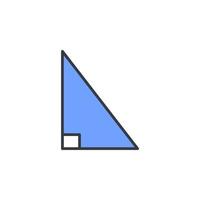 right triangle vector icon illustration